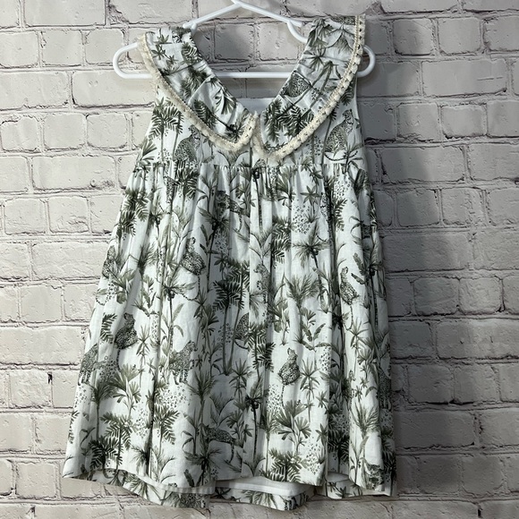 PAZ RODRIGUEZ GREEN SAFARI DRESS SPANISH MODA. - Picture 4 of 8